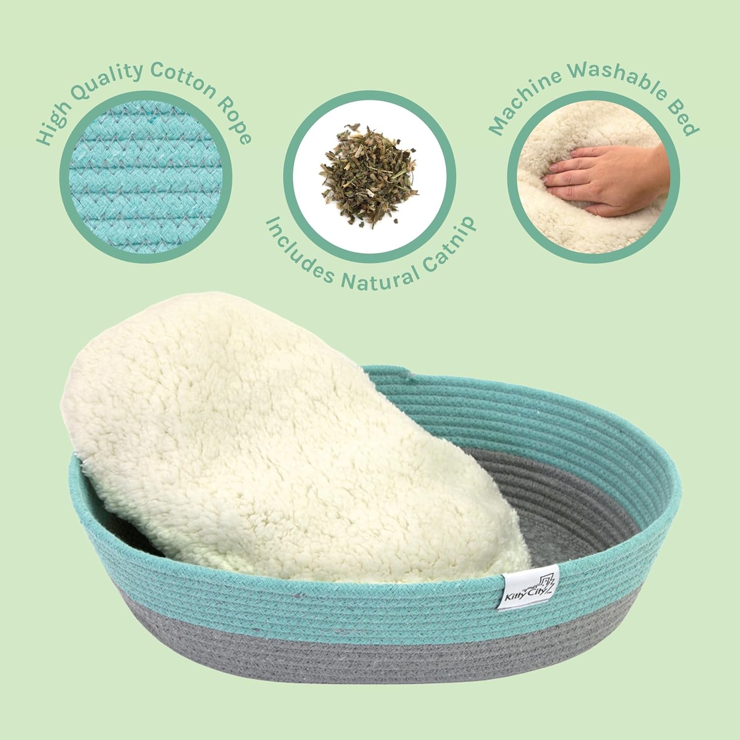 Cotton Cat Bed - 14" W x 19" L x 5" H